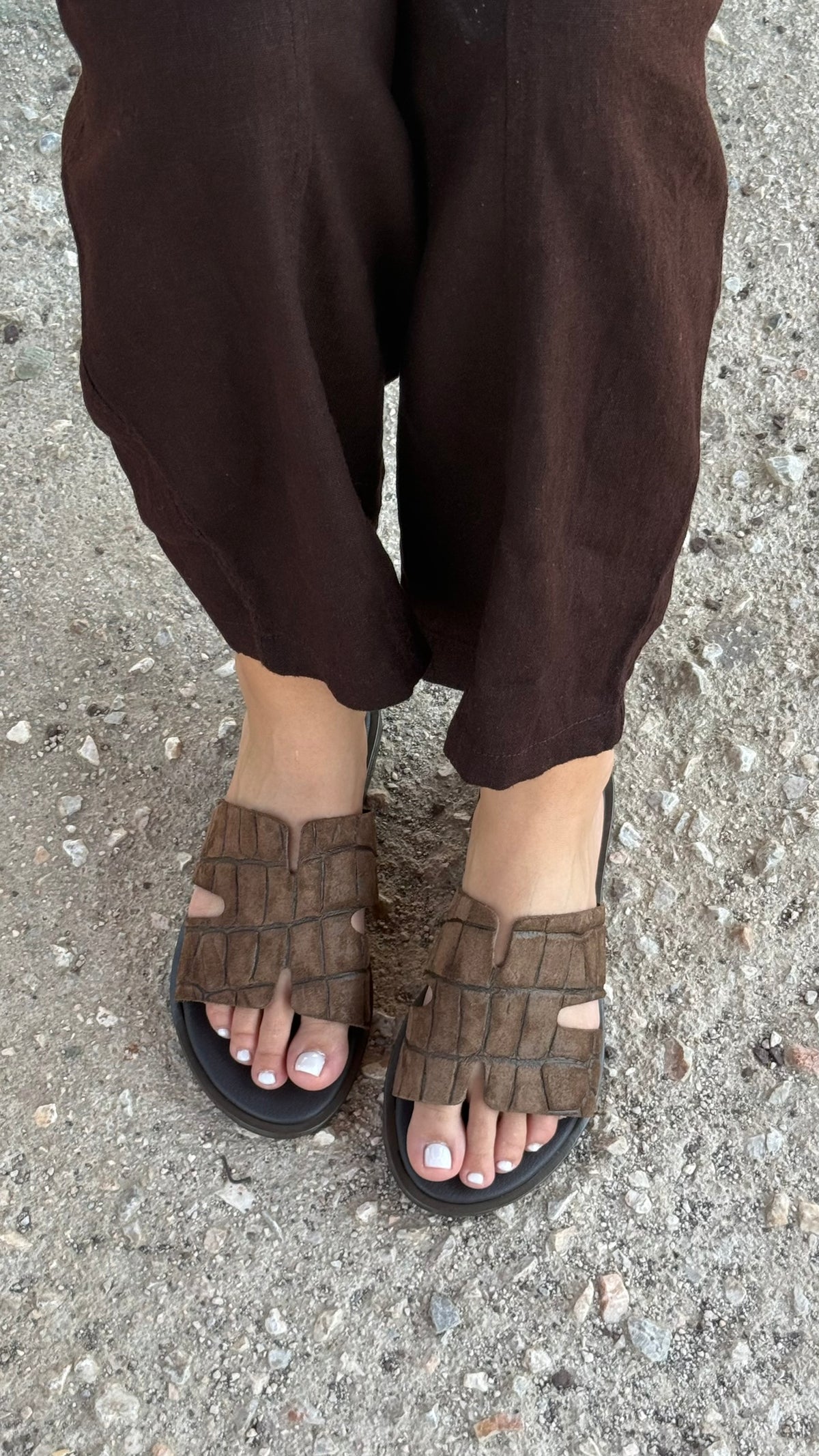 ZIZEL Δερμάτινα σανδάλια 155 Croco