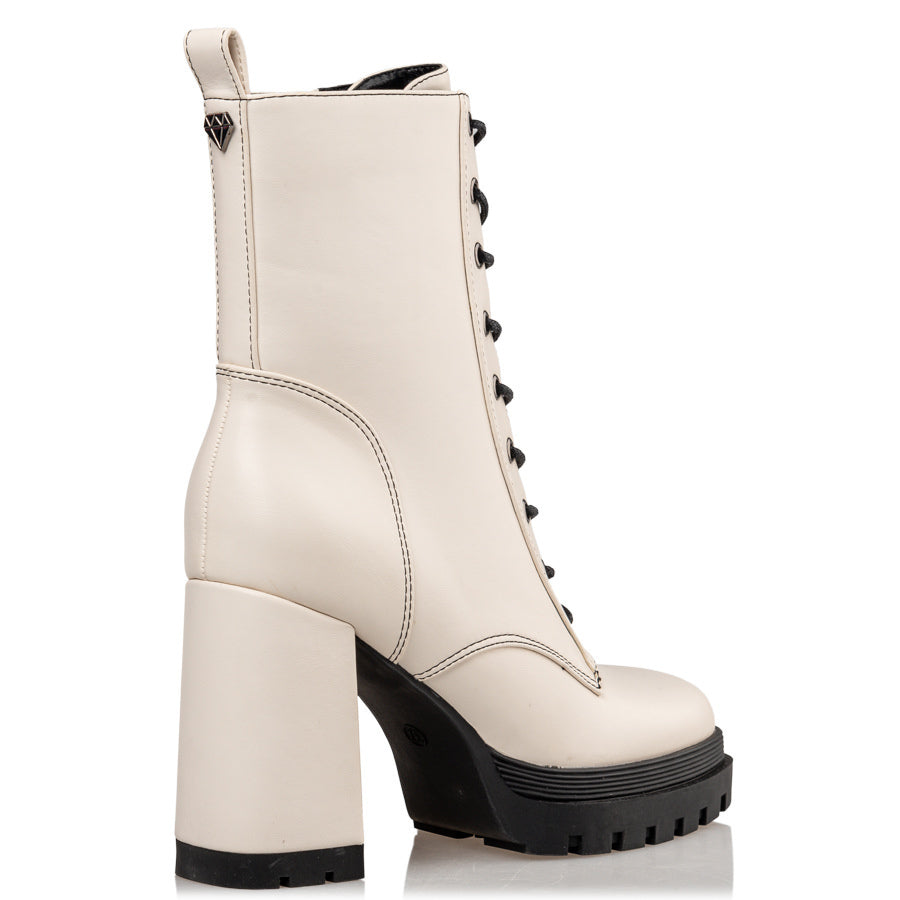 Mairiboo for Envie Αρβυλάκια με Ψηλό Τακούνι Off White