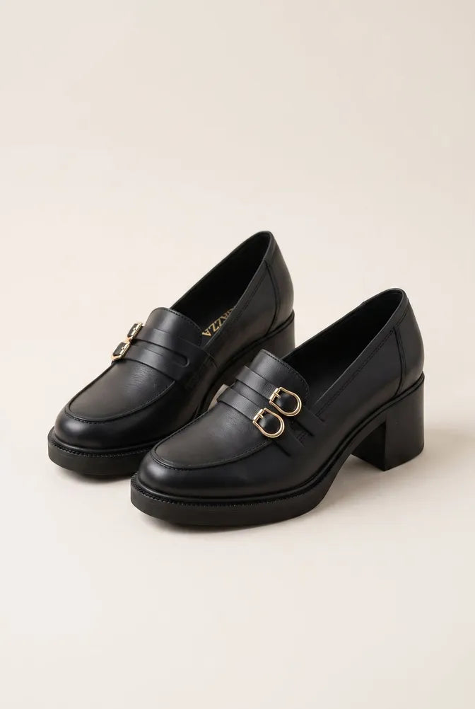 Loafers με Τετράγωνο Τακούνι και Λουράκι με Αγκράφα RAGAZZA 0345