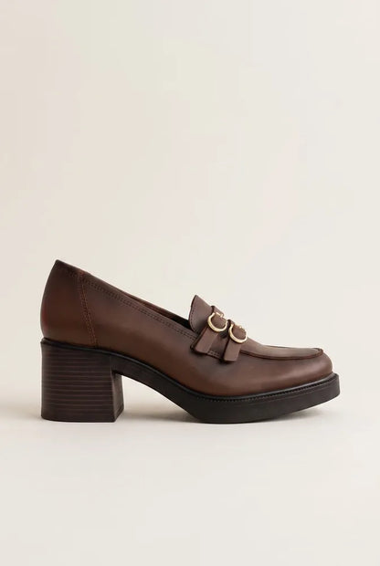 Loafers με Τετράγωνο Τακούνι και Λουράκι με Αγκράφα RAGAZZA 0345