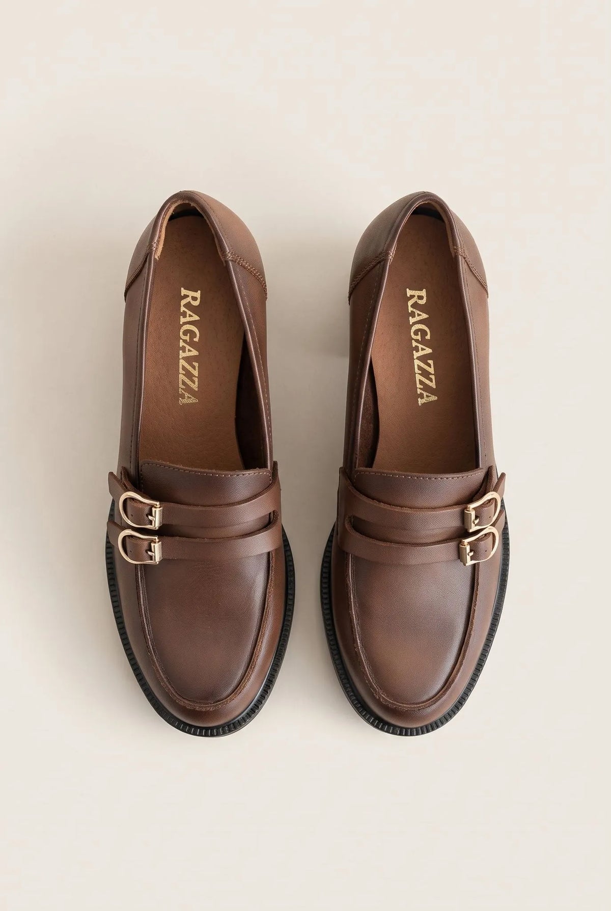 Loafers με Τετράγωνο Τακούνι και Λουράκι με Αγκράφα RAGAZZA 0345