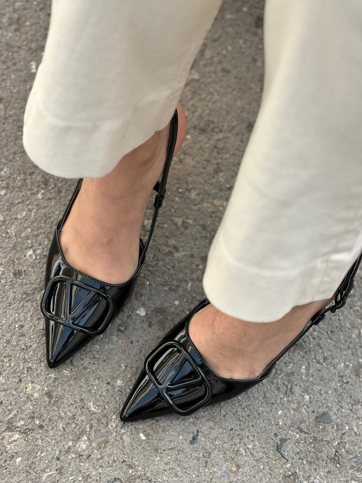 SLINGBACK STILETTO PUMPS