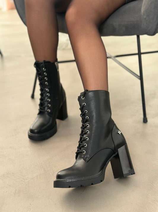SEVEN BLOCK HEEL BOOTIES
