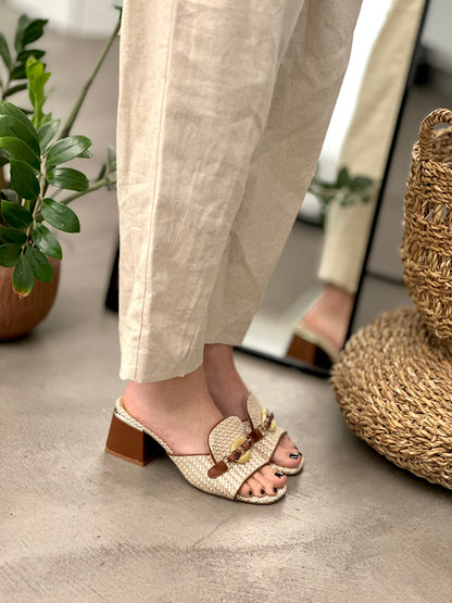BLOCK HEEL MULES