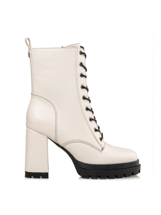 Mairiboo for Envie Αρβυλάκια με Ψηλό Τακούνι Off White