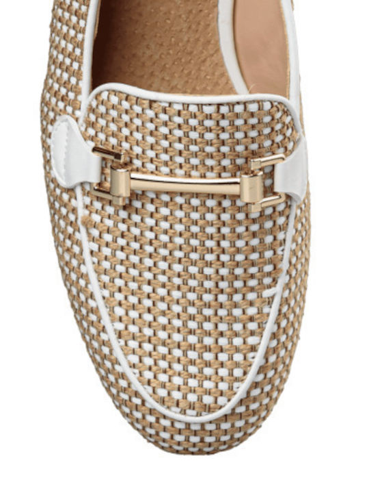 RAFFIA-EFFECT LOAFERS