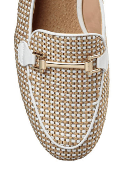 RAFFIA-EFFECT LOAFERS
