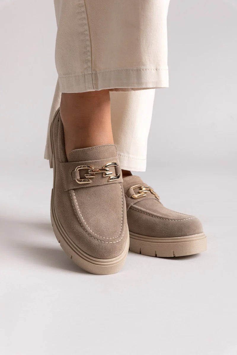 Ragazza Suede δερμάτινα loafers  0190
