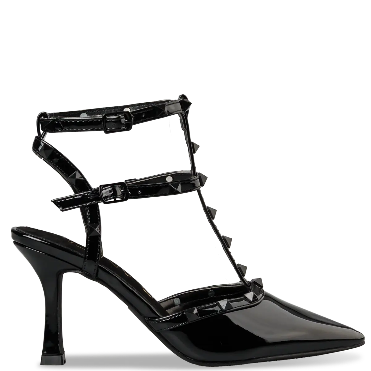 STUDDED STILETTO PUMPS